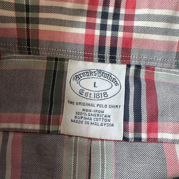Brooks Brothers Grey & Red Plaid Button Down Shirt - Picture 4 of 10